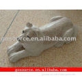 stone carved dog